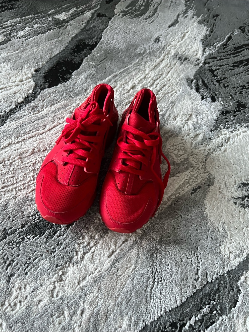 Kids Red Athletic Sneakers - Youth Lightweight Running Shoes